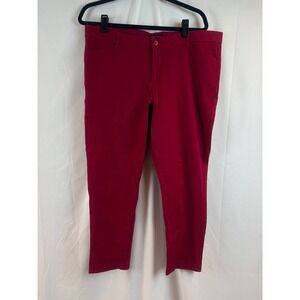Gap Slim City Women's‎ Red Stretch Pants Classic Fit Career Casual Size 16R